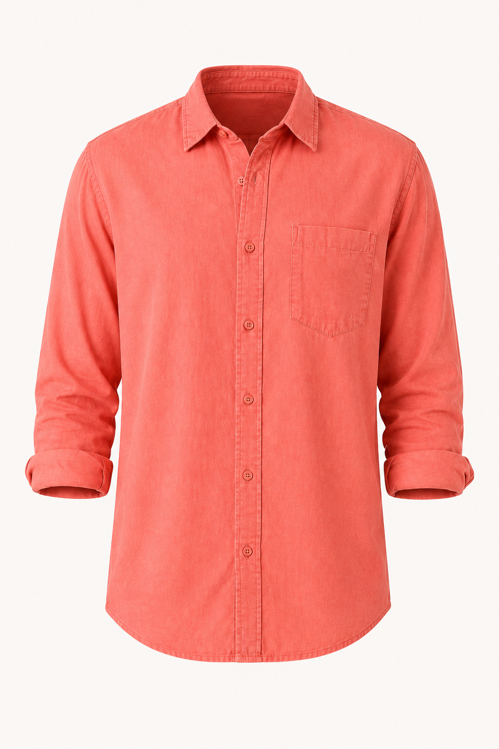 Chemise en lin hommes, manches longues, pochette - Emil