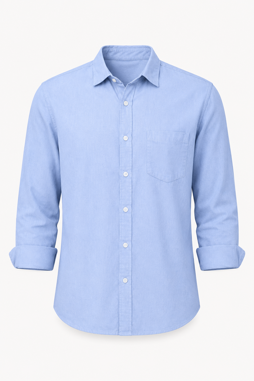 Chemise en lin hommes, manches longues, pochette - Emil