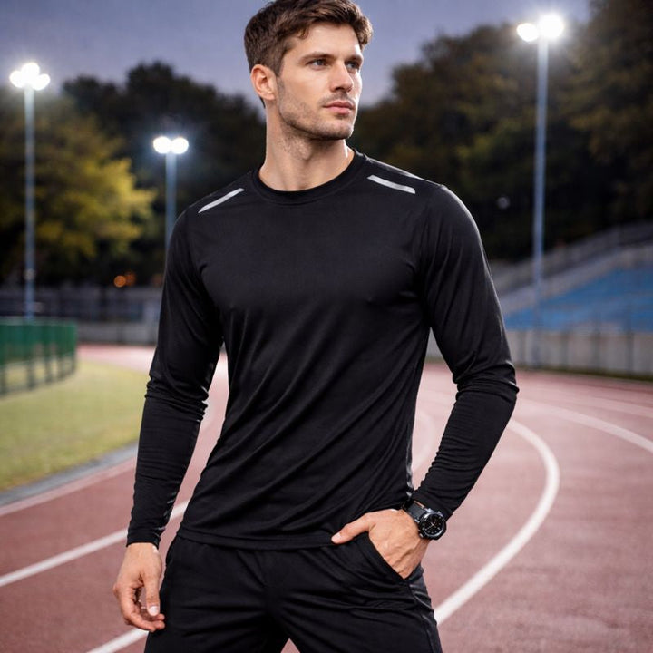 T-shirt de sport à manches longues et coupe sèche pour hommes - Hjalmer