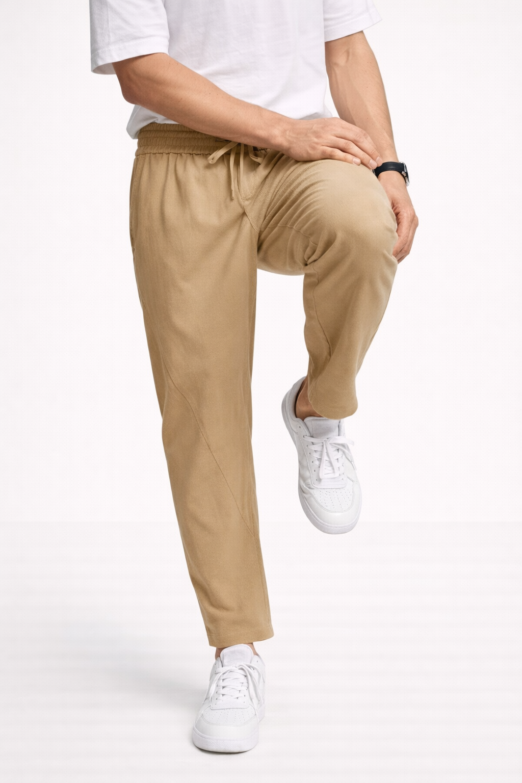 Pantalon de jogging avec cordon de serrage ajustable pour hommes - Najim