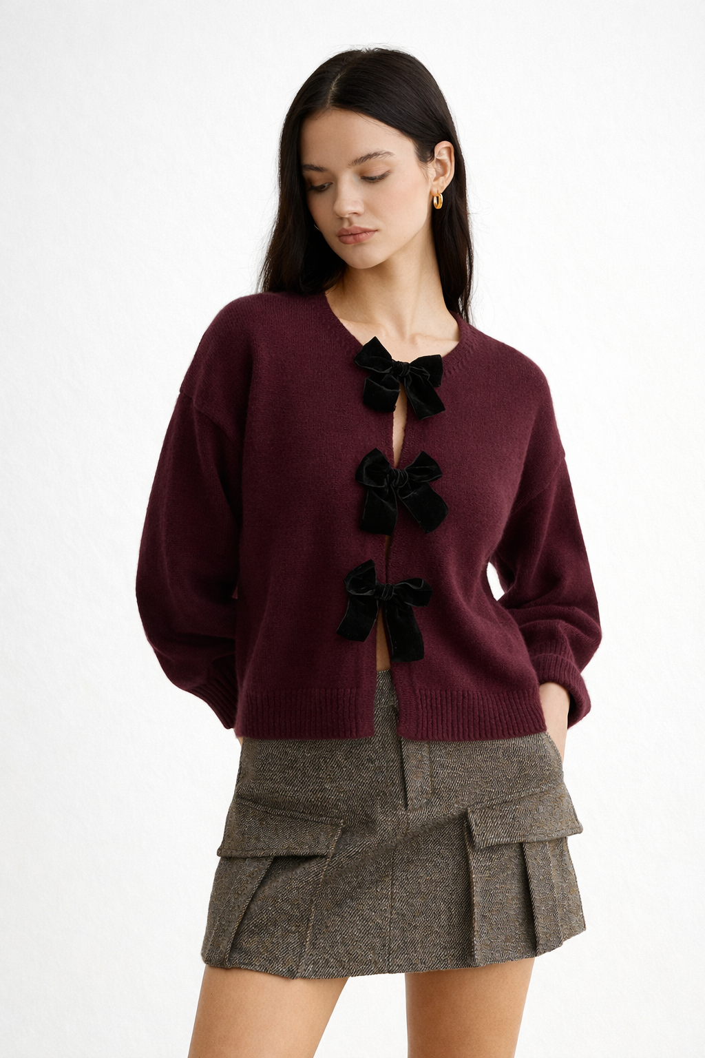 Pull vintage pour femmes avec nœuds - Olatz