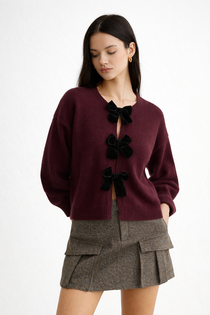 Pull vintage pour femmes avec nœuds - Olatz