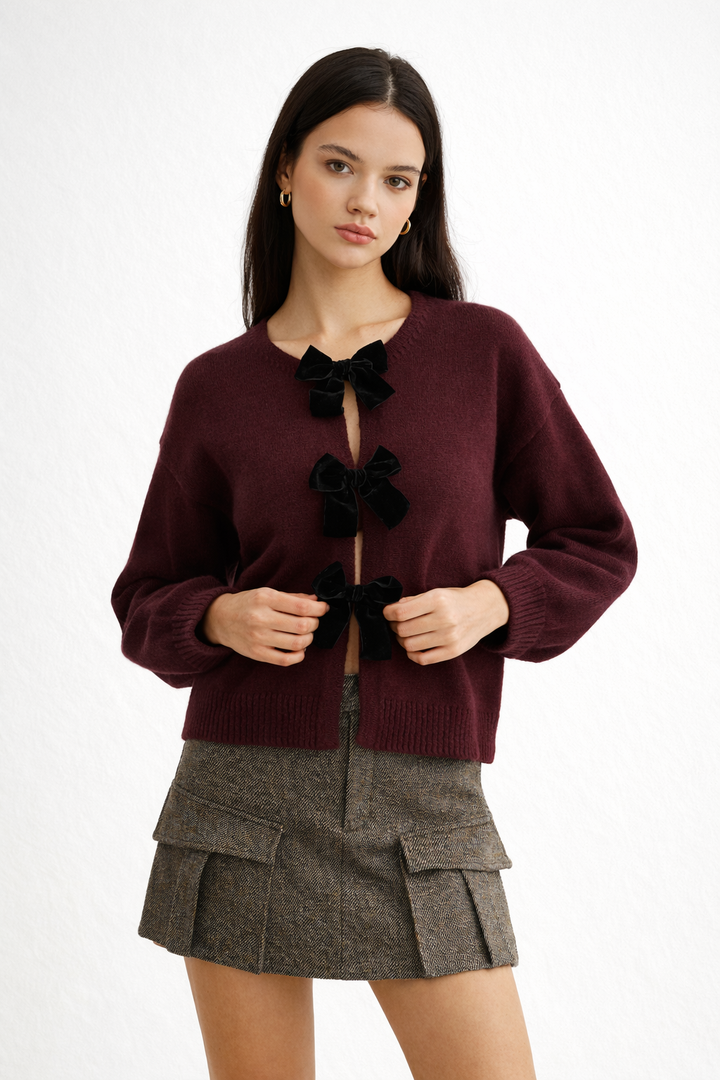 Pull vintage pour femmes avec nœuds - Olatz