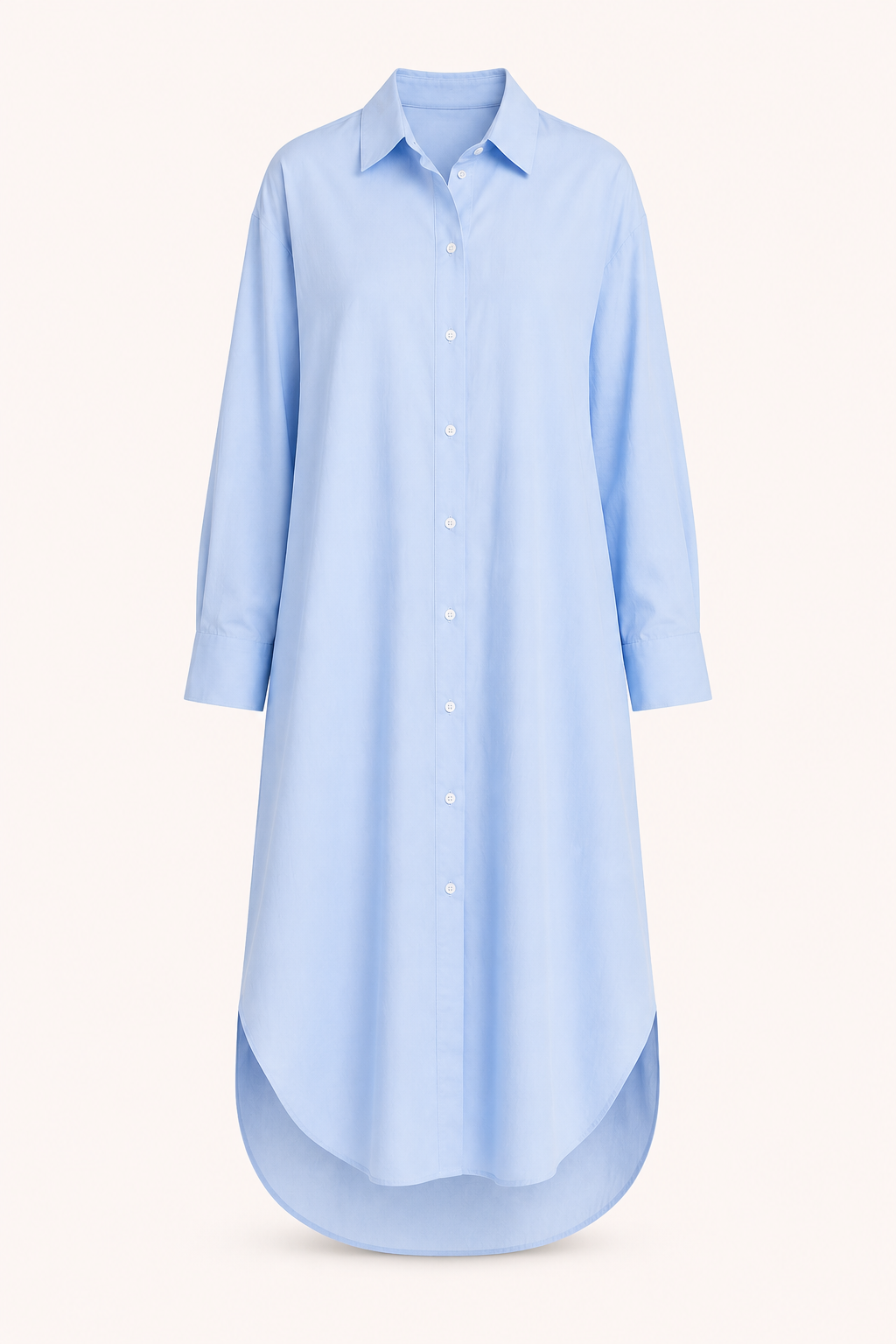 Robe chemise longue à boutons pour femme - Shanik