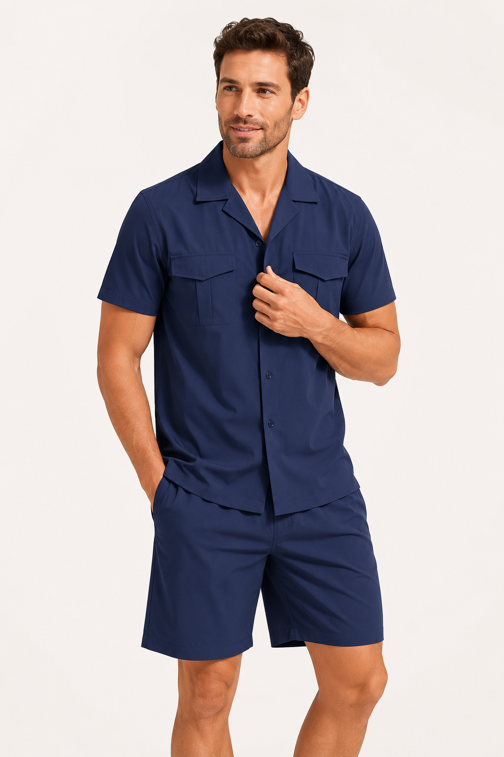 Ensemble chemise et short à double poche pour homme - Matthis