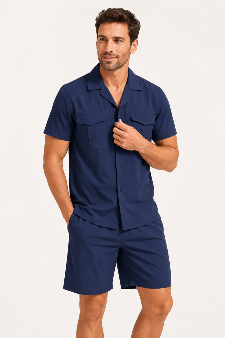 Ensemble chemise et short à double poche pour homme - Matthis