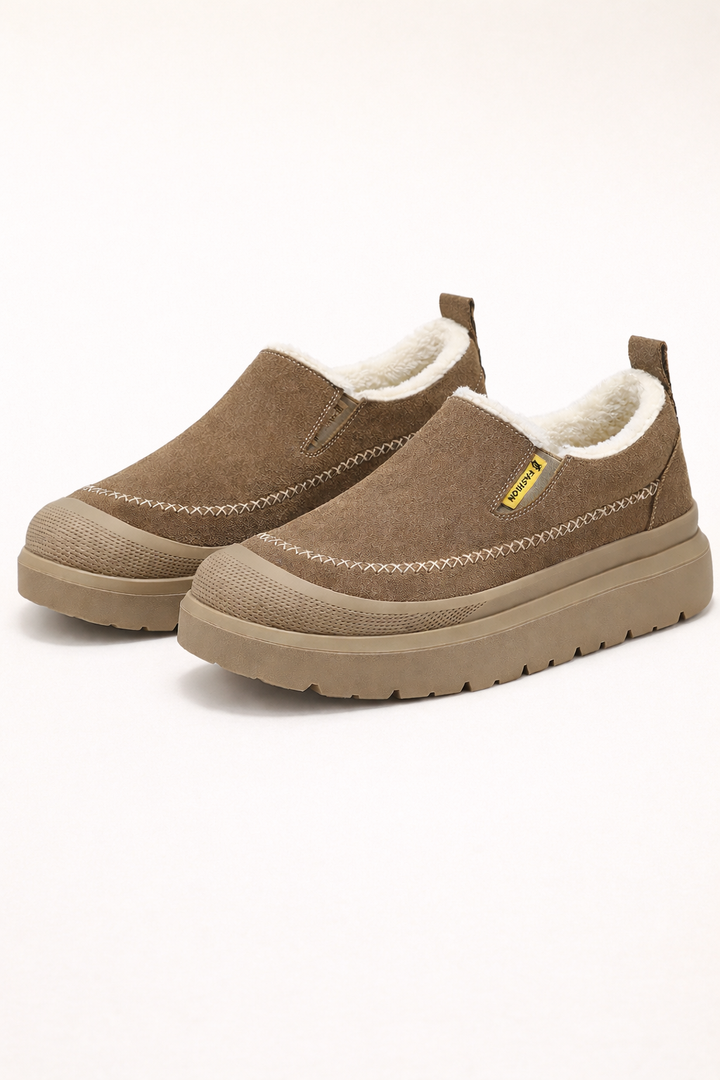 Bottines à plateforme doublées de laine polaire pour femmes - Kayla