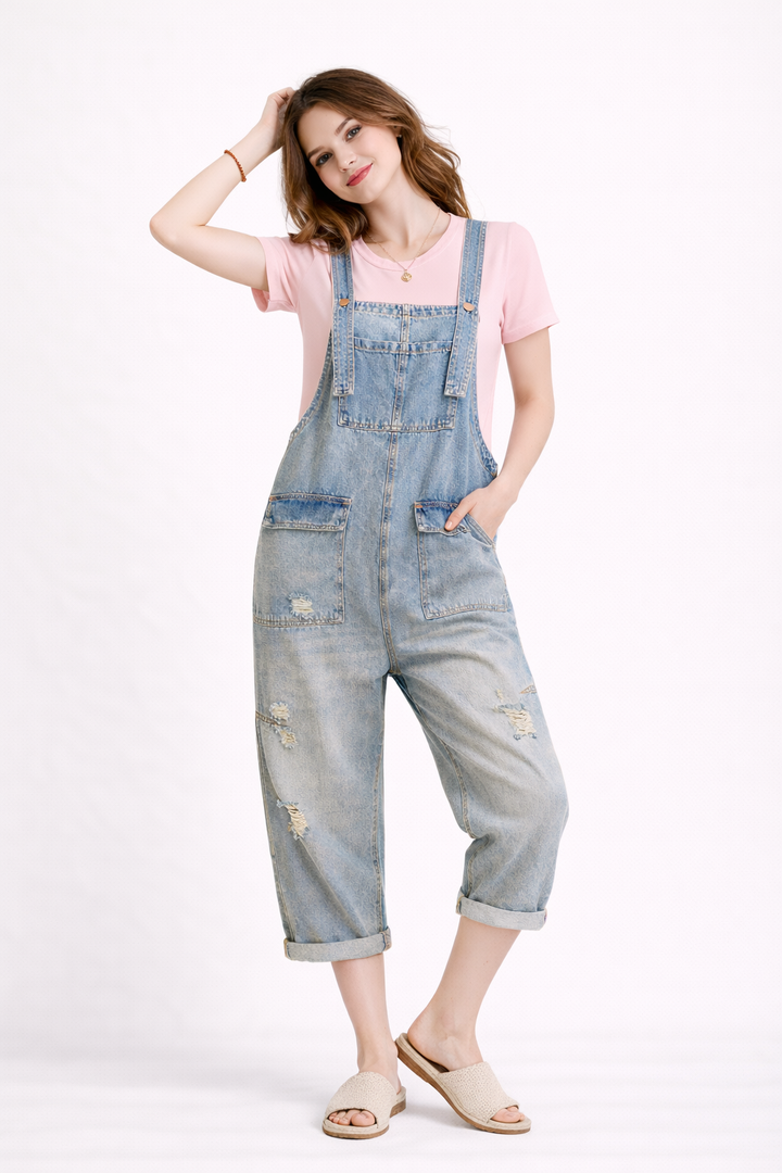Salopette en jean pour femmes - Clara
