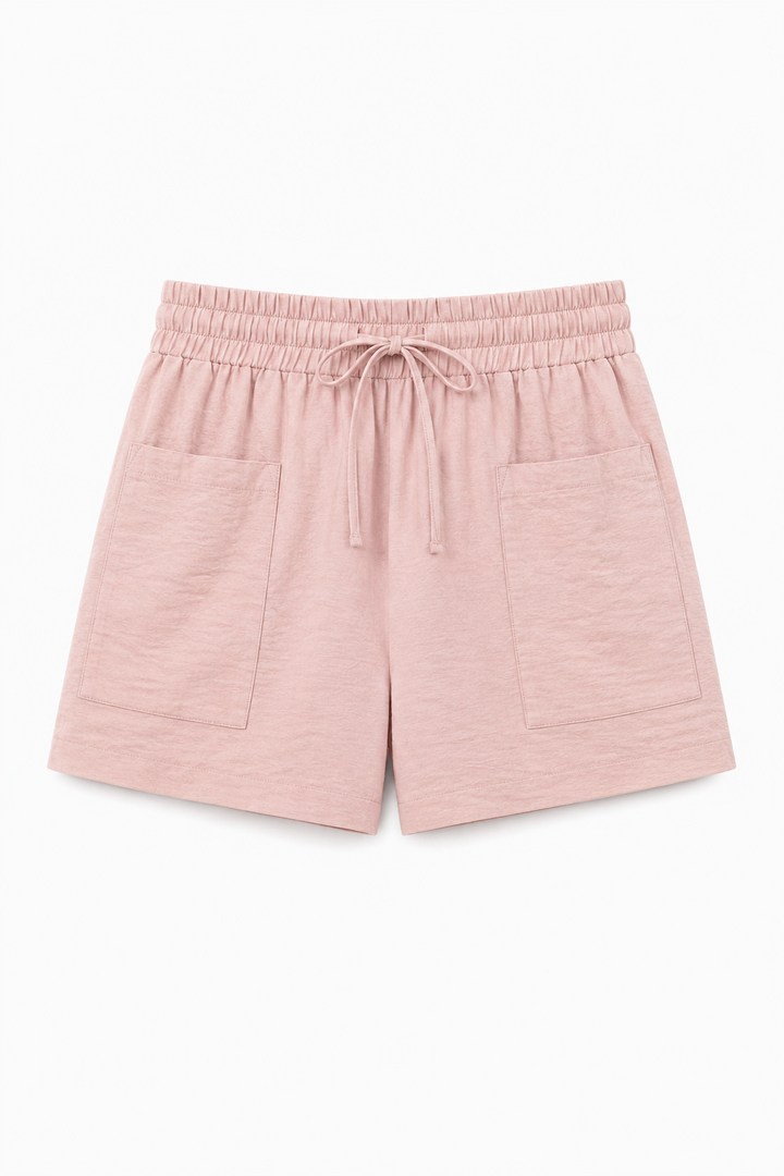 Short femme à taille élastiquée et poches avant - Lanni