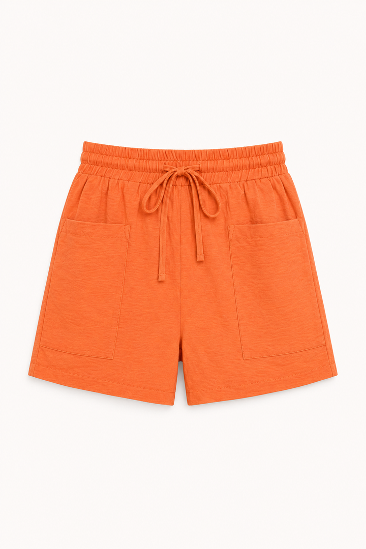 Short femme à taille élastiquée et poches avant - Lanni
