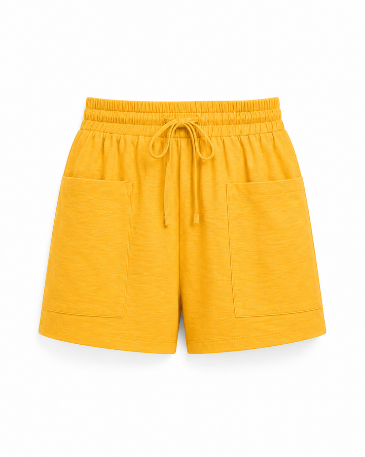Short femme à taille élastiquée et poches avant - Lanni