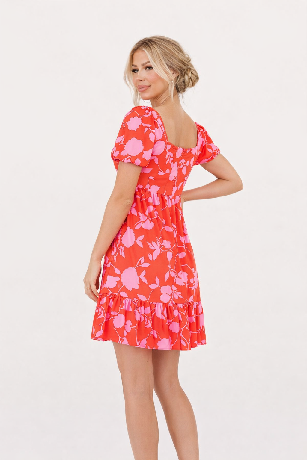 Robe courte printanière à imprimé floral pour femmes - Valeria