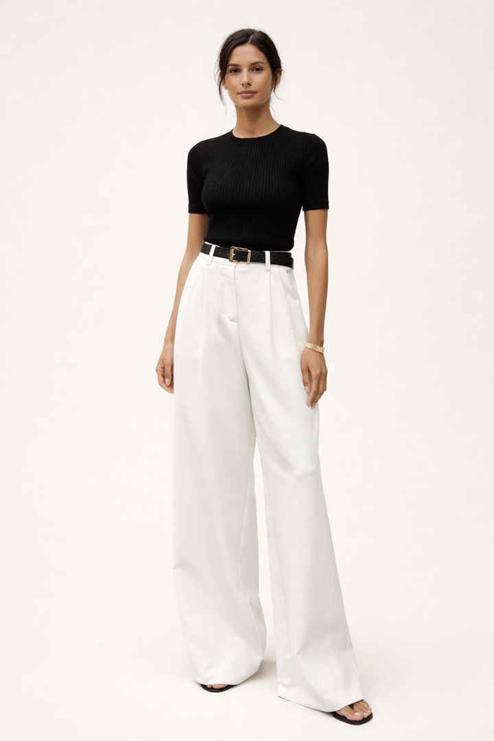 Pantalon large à taille haute pour femmes - Victoria