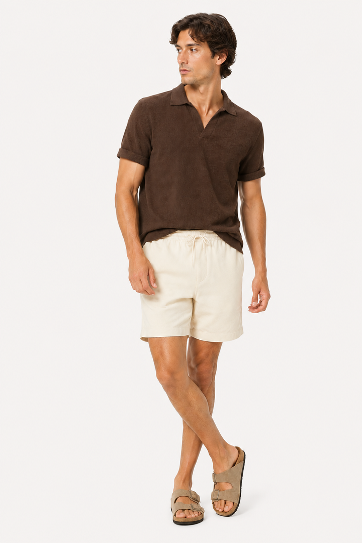Bermuda décontracté pour hommes avec taille élastique et cordon de serrage - Tarma