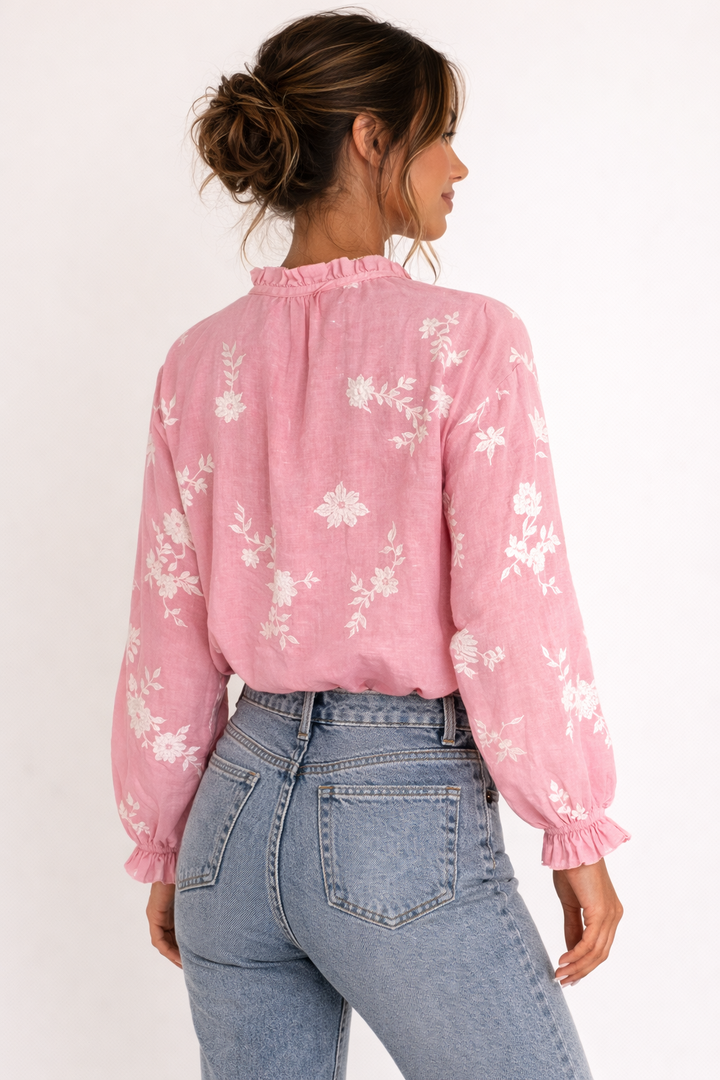 Chemisier à manches larges et imprimé floral pour femmes - Heidi