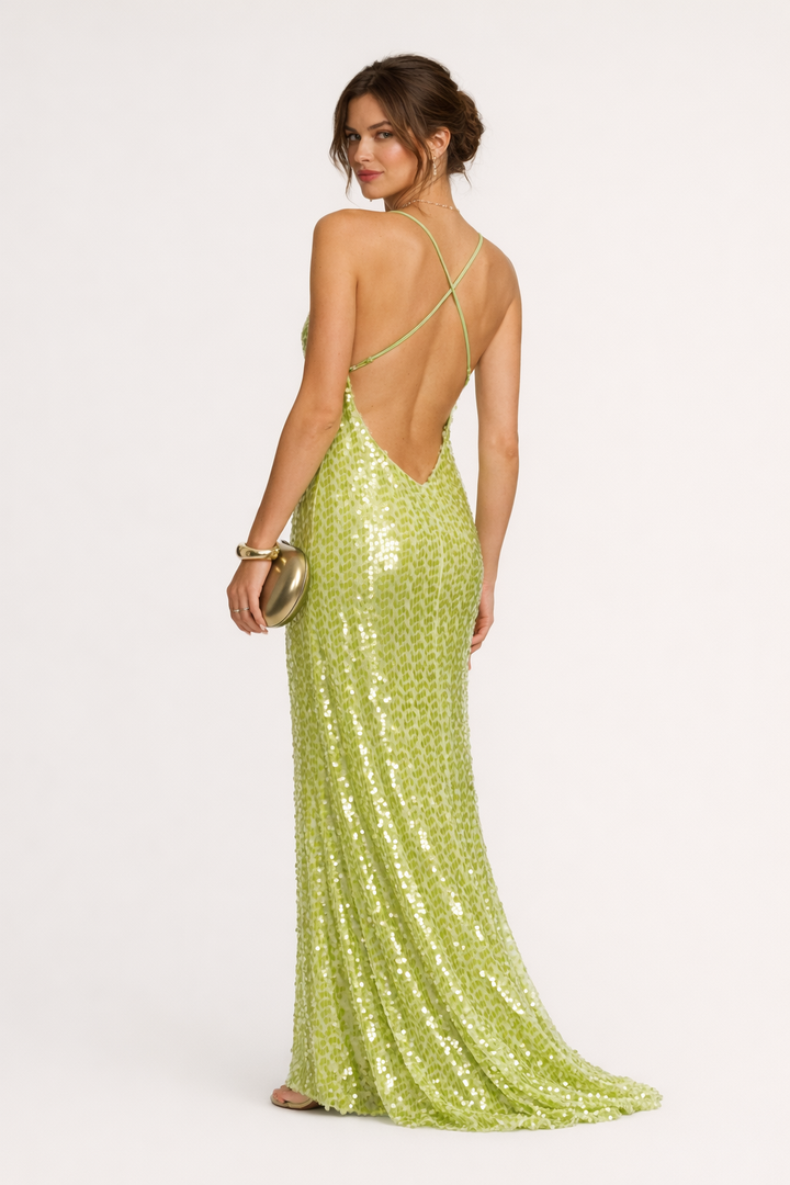 Robe longue à paillettes pour femmes - Marlene