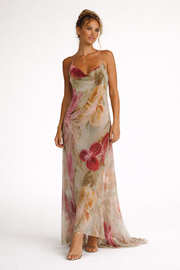 Beige/impression florale