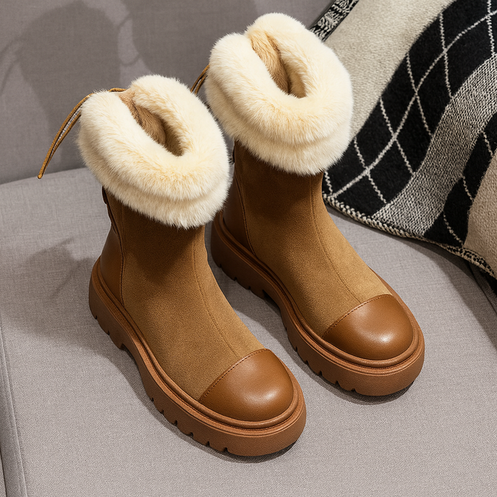 Bottes d'hiver effet daim pour femmes - Yalinne