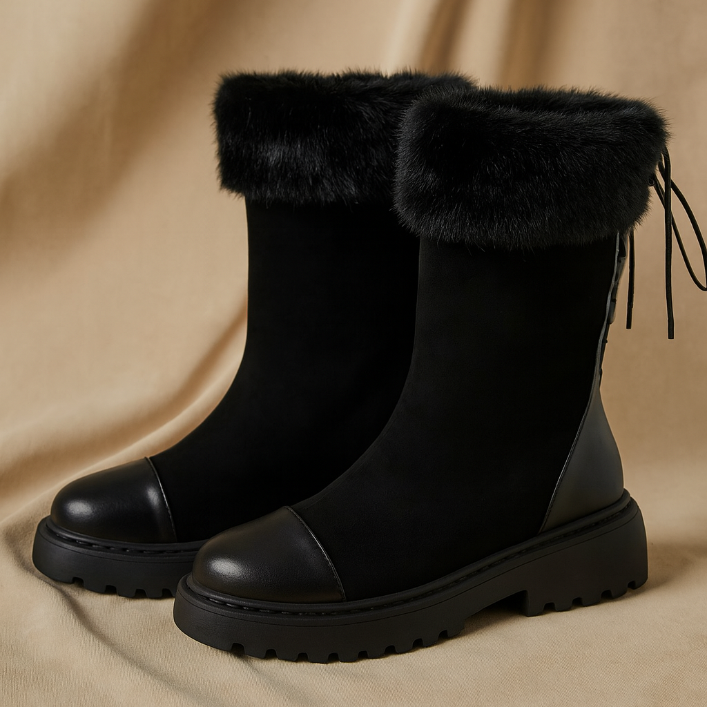 Bottes d'hiver effet daim pour femmes - Yalinne