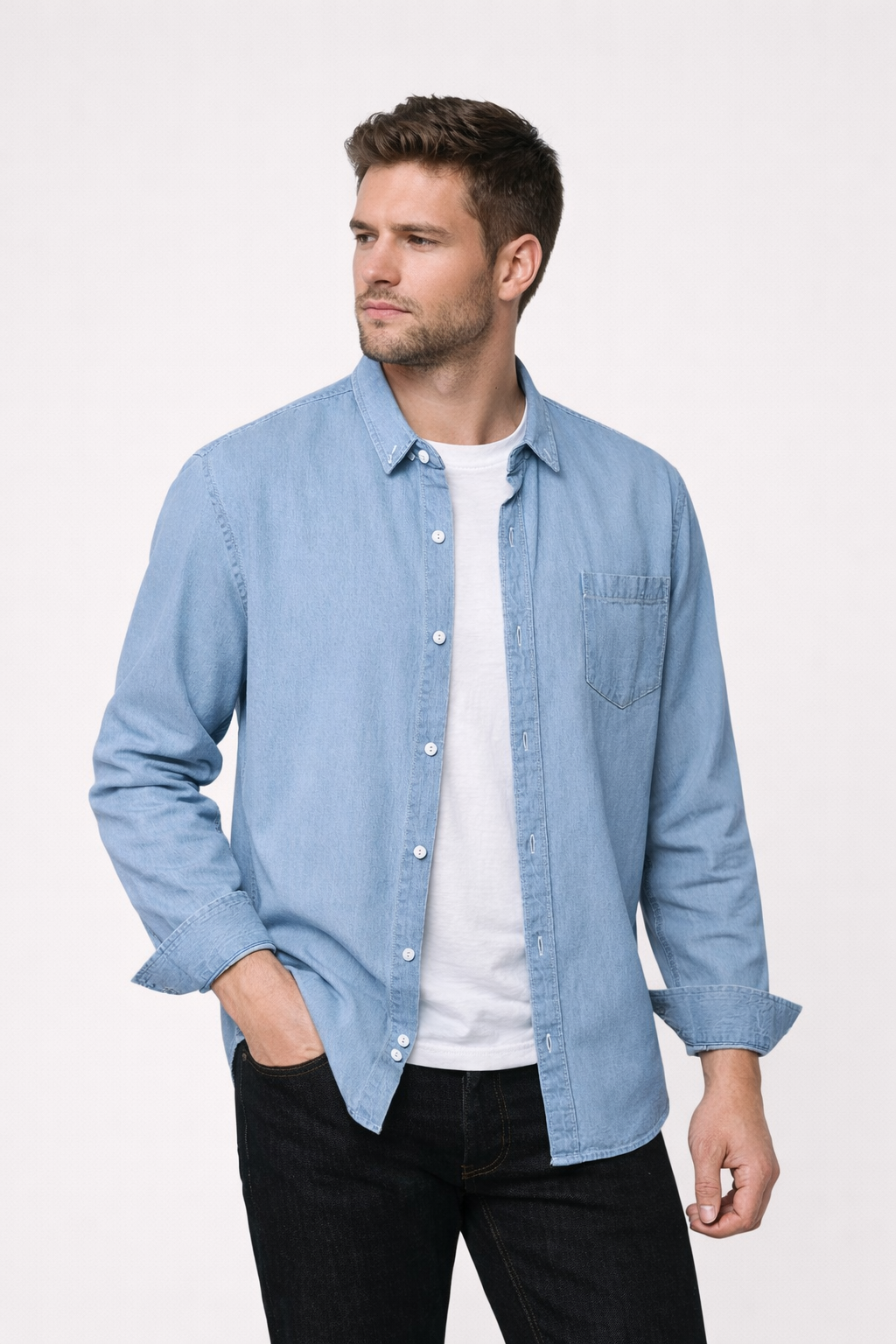 Chemise à boutons décontractée pour hommes - Dieter
