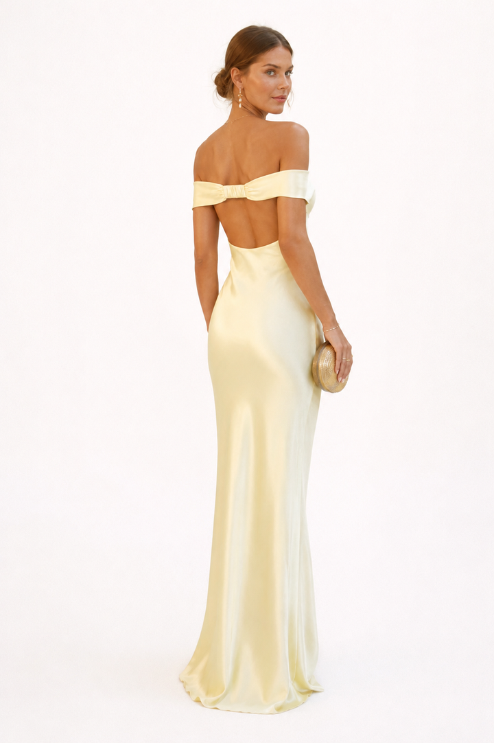 Robe de soirée longue et décolletée pour femmes - Lea
