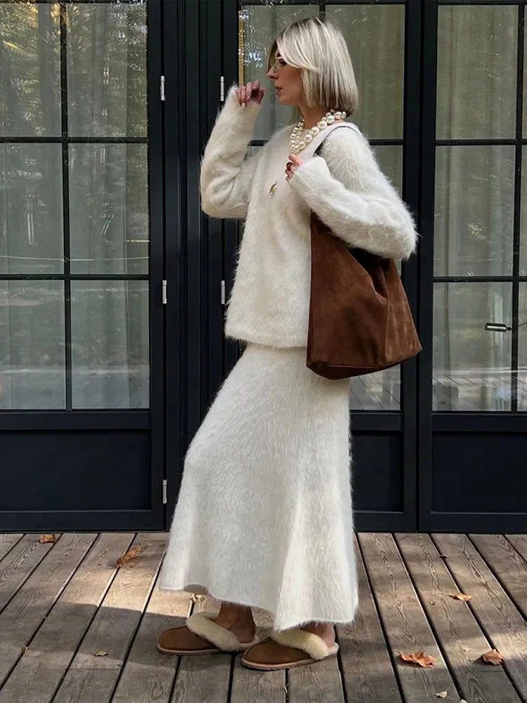 Ensemble tricoté pour femme avec texture douce - Eliane