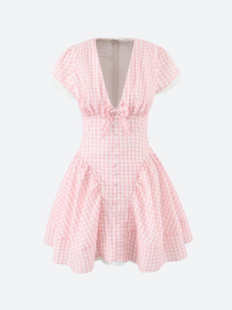 Mini robe femme avec décolleté en V - Ylvaine