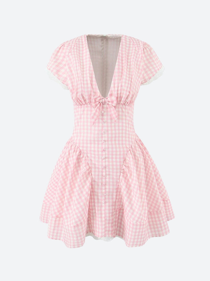 Mini robe femme avec décolleté en V - Ylvaine
