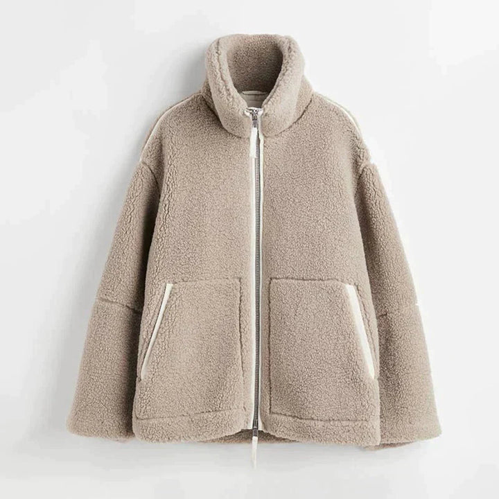 Veste chaude surdimensionnée pour femme avec fermeture éclair - Selindra