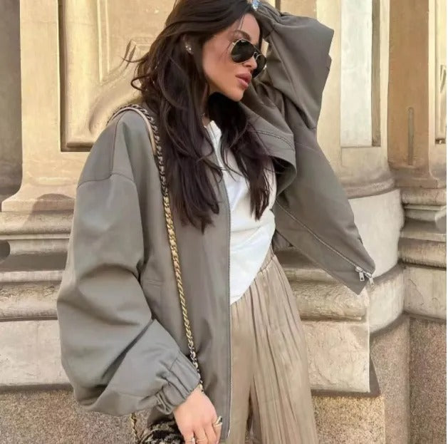 Blouson bombardier oversize léger pour femmes - Misty