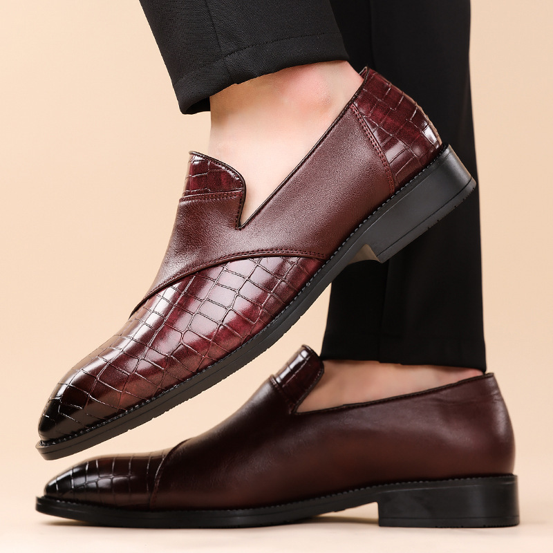 Mocassins en cuir végétalien avec texture gaufrée pour hommes - Barrett