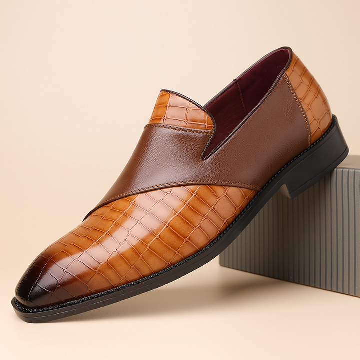 Mocassins en cuir végétalien avec texture gaufrée pour hommes - Barrett