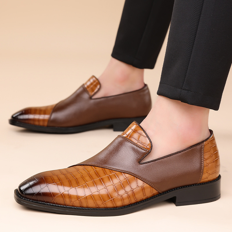 Mocassins en cuir végétalien avec texture gaufrée pour hommes - Barrett