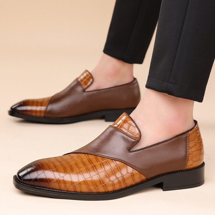 Mocassins en cuir végétalien avec texture gaufrée pour hommes - Barrett
