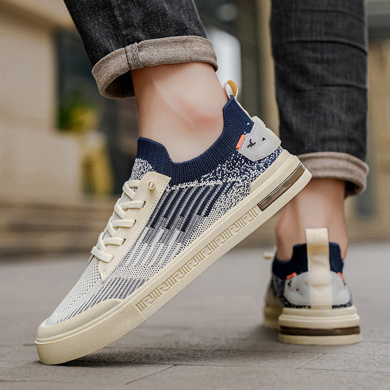 Baskets à lacets en textile pour hommes avec semelles épaisses - Thomas