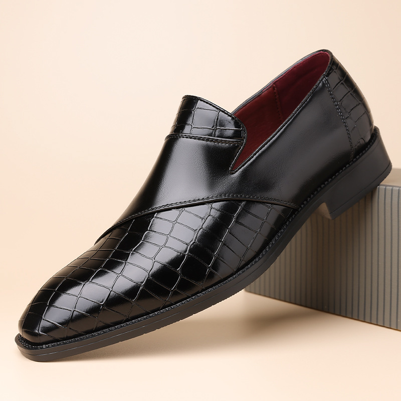Mocassins en cuir végétalien avec texture gaufrée pour hommes - Barrett