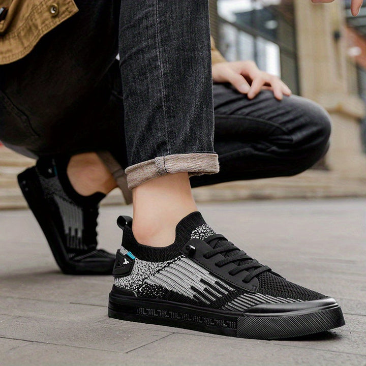 Baskets à lacets en textile pour hommes avec semelles épaisses - Thomas