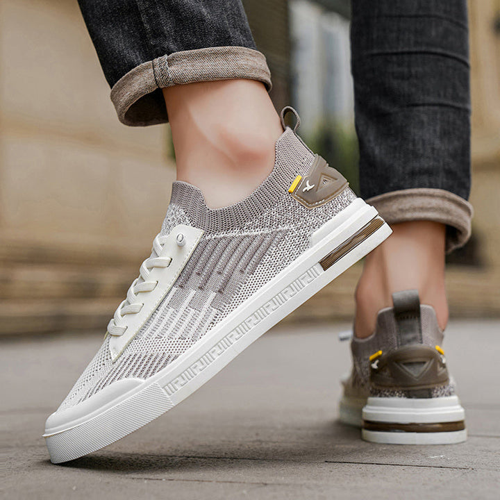 Baskets à lacets en textile pour hommes avec semelles épaisses - Thomas