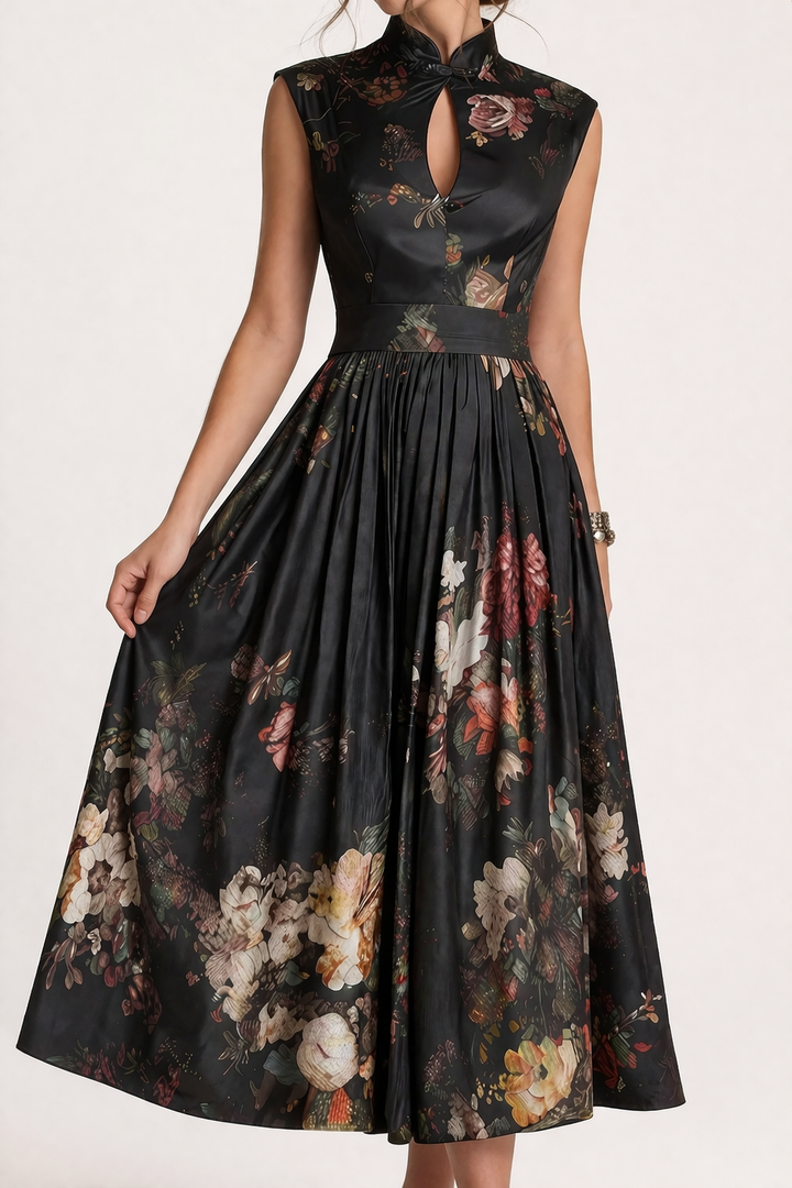 Robe midi élégante et fleurie pour femme - Giada