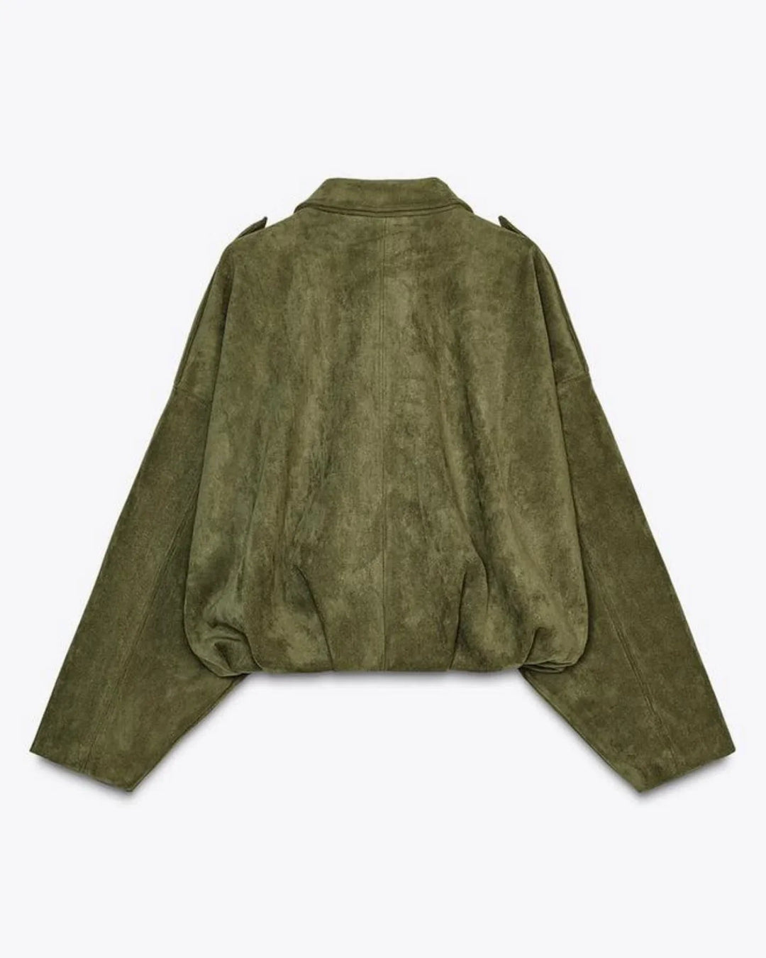 Veste surdimensionnée pour femme en cuir velours végétalien - Fabiane