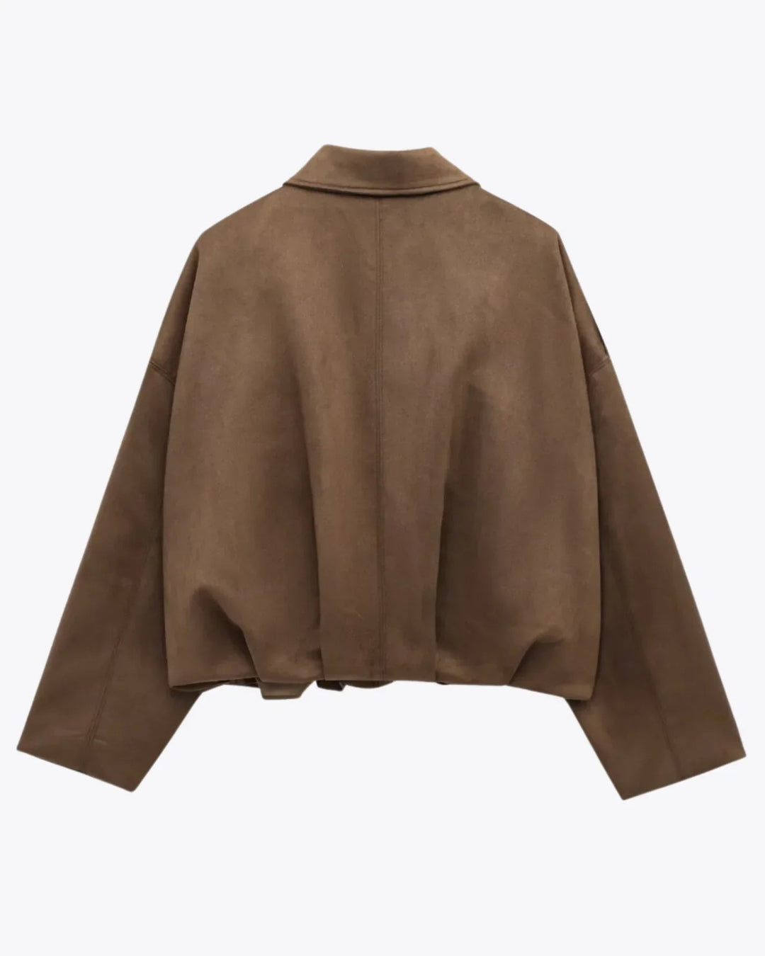 Veste surdimensionnée pour femme en cuir velours végétalien - Fabiane