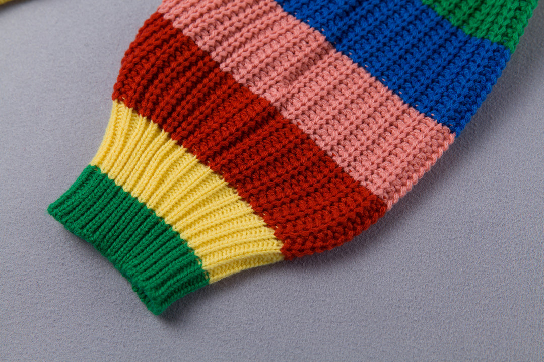 Desirée - Pull Femme à Rayures Arc-en-ciel