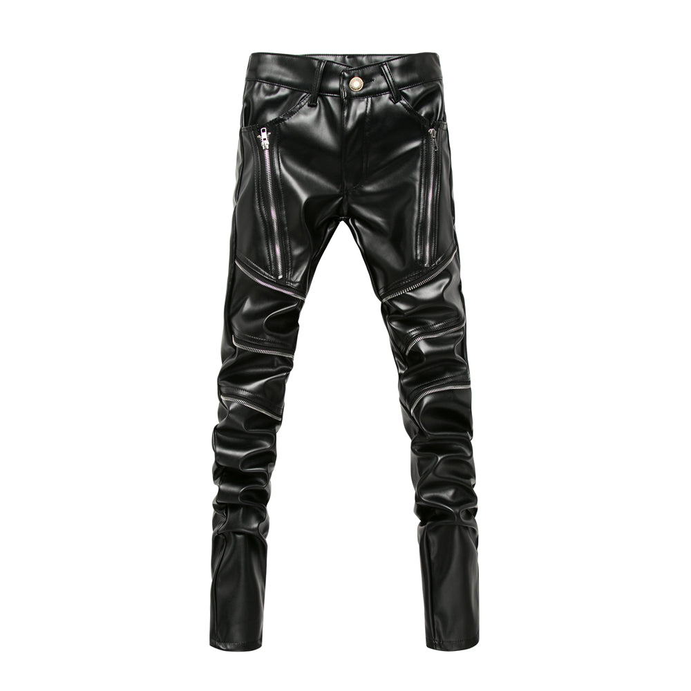 Pantalon slim urbain effet cuir pour homme - Lurien