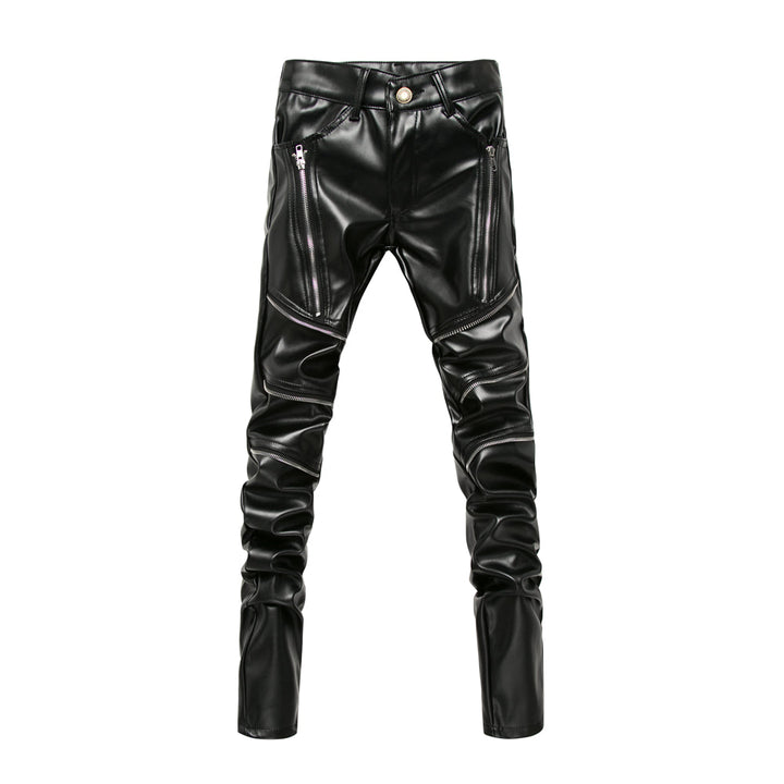 Pantalon slim urbain effet cuir pour homme - Lurien