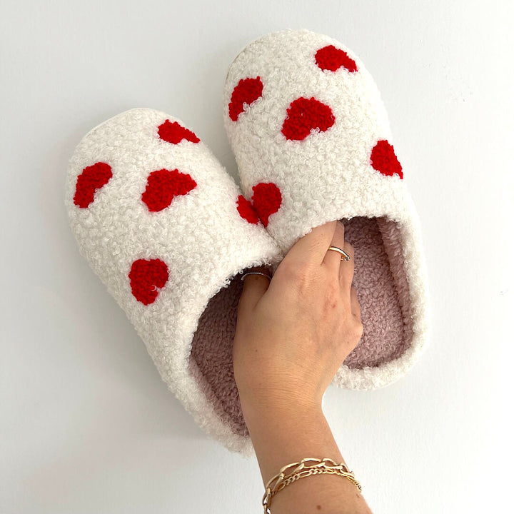 Chaussons de femme avec des cœurs - Valery