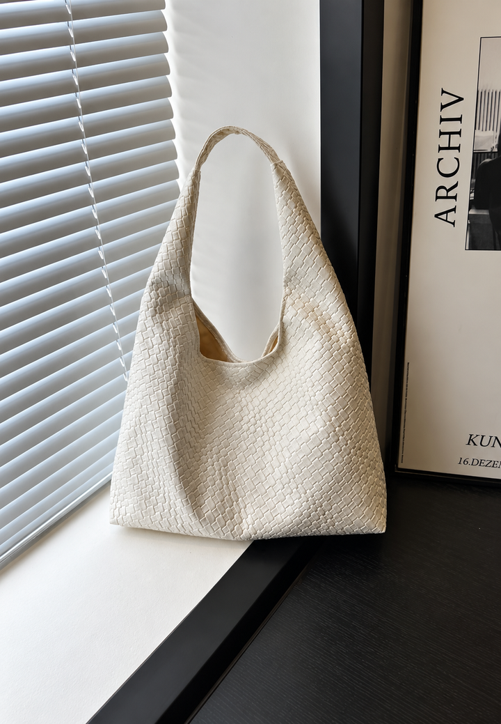 Sac porté épaule femme effet cuir tressé hobo