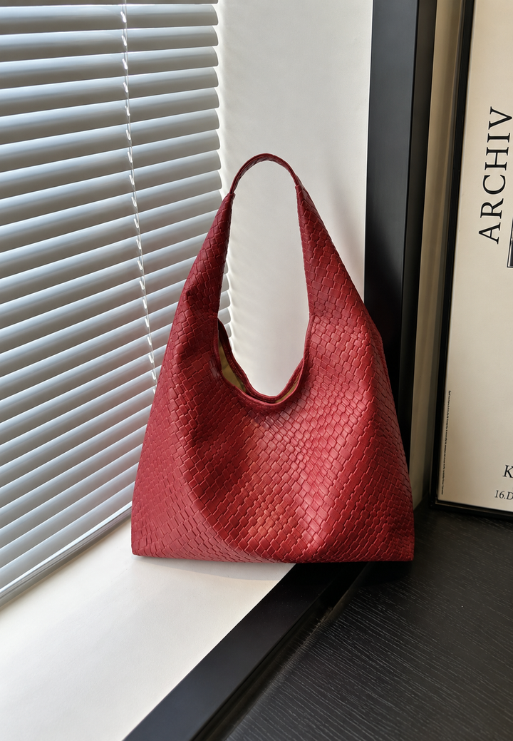 Sac porté épaule femme effet cuir tressé hobo