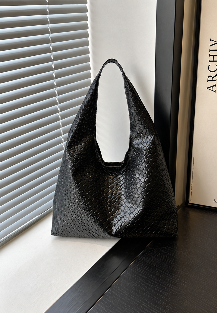 Sac porté épaule femme effet cuir tressé hobo