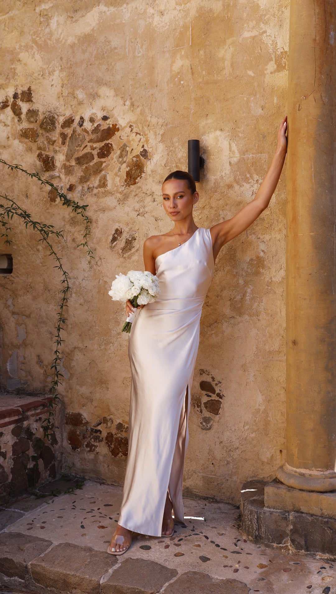 Robe longue asymétrique pour femme - Marim