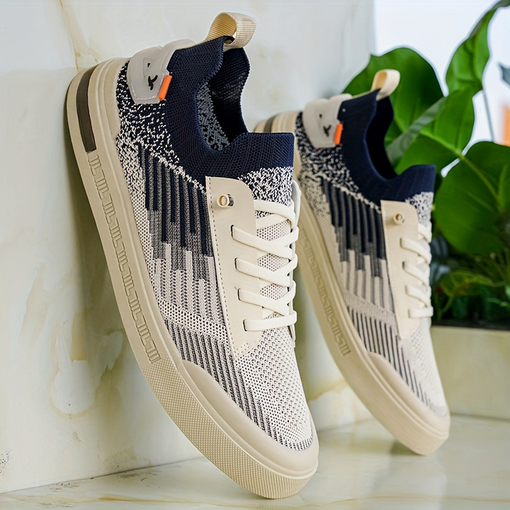 Baskets à lacets en textile pour hommes avec semelles épaisses - Thomas
